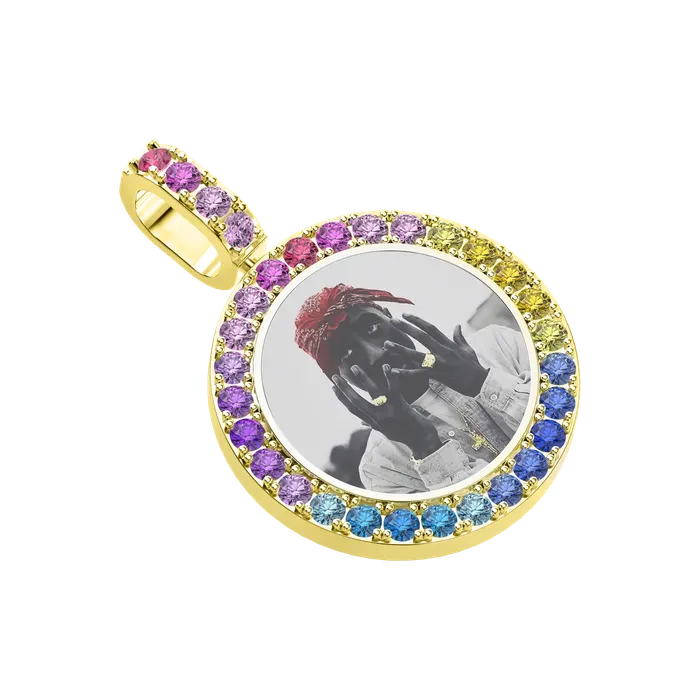 Necklaces Aporro Brand Custom LabGrown Gemstone Photo Pendant Necklaces Aporro Brand Custom LabGrown Gemstone Photo Pendant