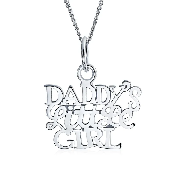 Necklaces BlingJewelry Wholesale Inspirational Daddys Little Girl Pendant Necklace for Daughter in Sterling Silver Necklaces BlingJewelry Wholesale Inspirational Daddys Little Girl Pendant Necklace for Daughter in Sterling Silver