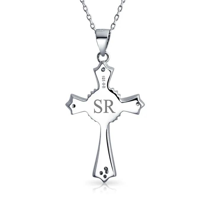 Necklaces BlingJewelry Wholesale Silver Opal CZ Cross Pendant Necklace 18in Chain Necklaces BlingJewelry Wholesale Silver Opal CZ Cross Pendant Necklace 18in Chain