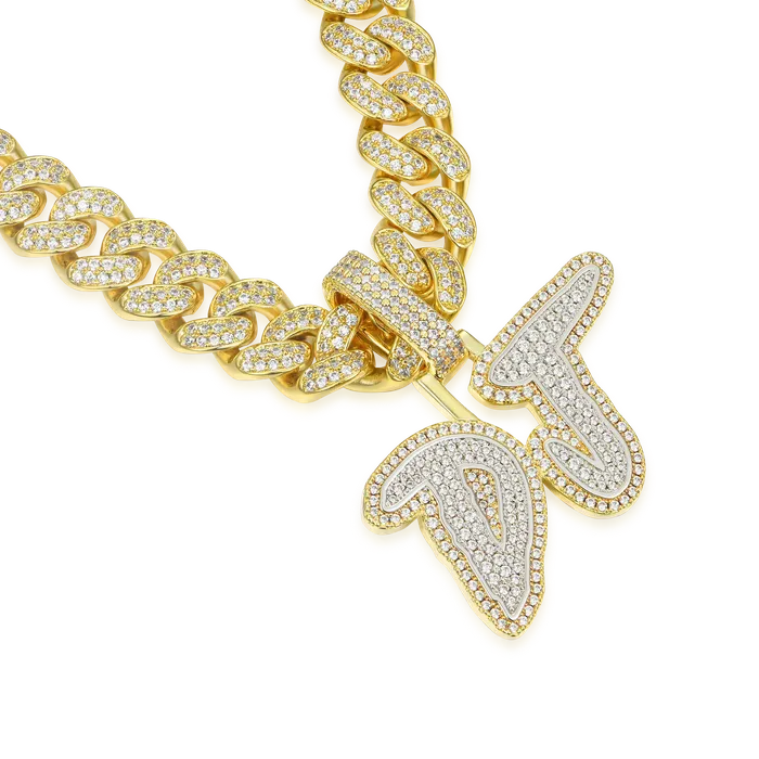 Necklaces Custom Moissanite Double Layers Coke Boys Gold Font Name Pendant Aporro Brand