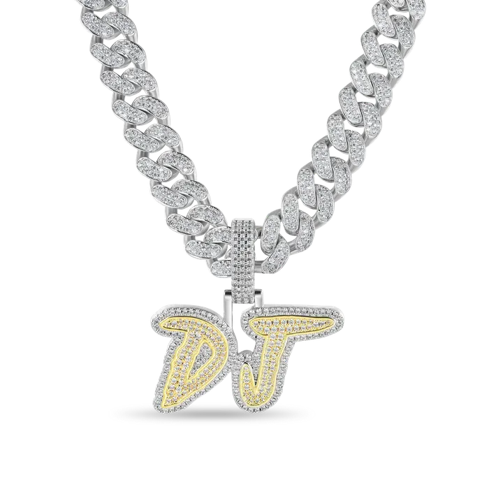 Necklaces Custom Moissanite Double Layers Coke Boys Gold Font Name Pendant Aporro Brand