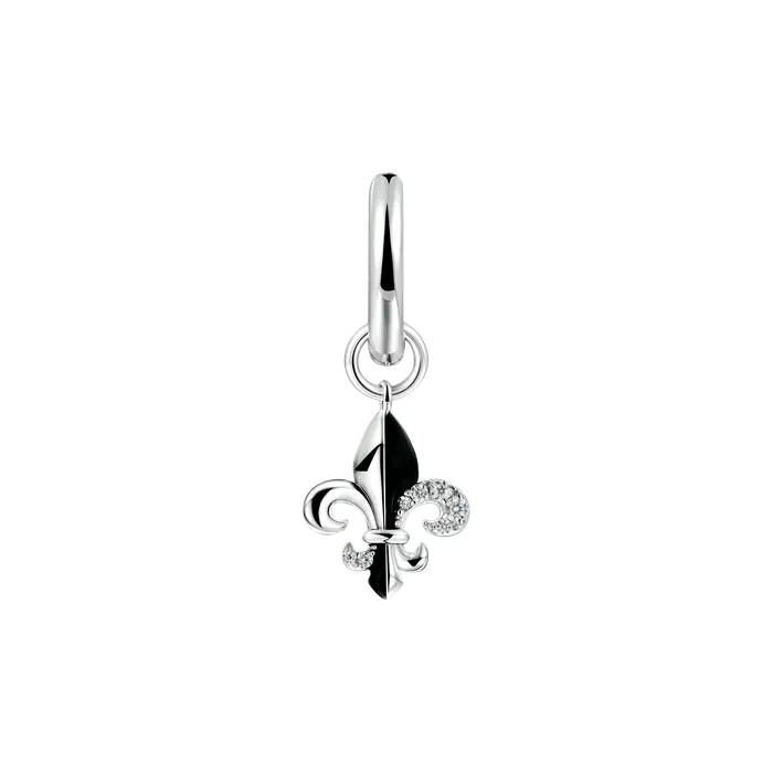 old Single Fleur de lis Dangly Earring Earrings