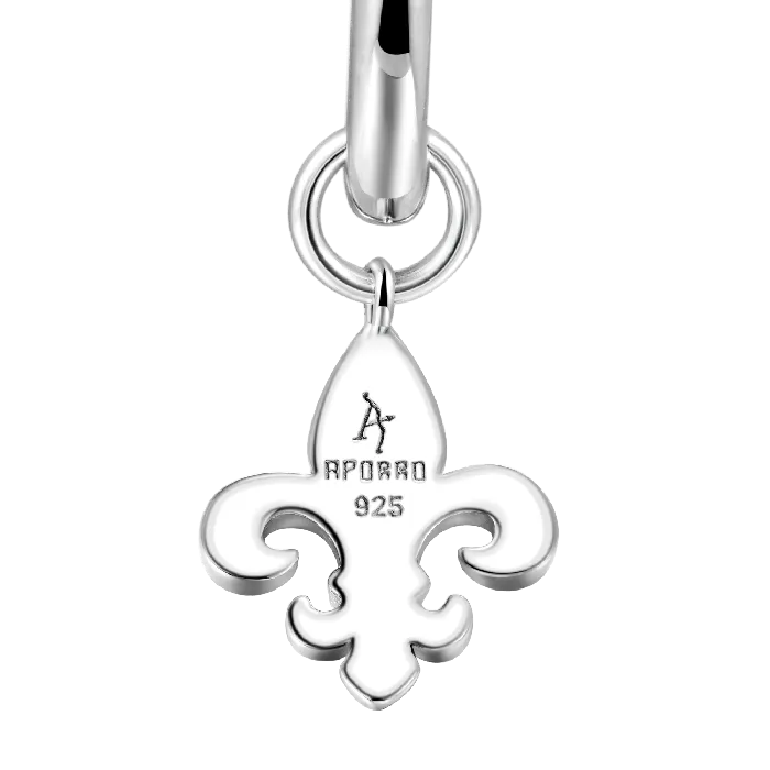 old Single Fleur de lis Dangly Earring Earrings