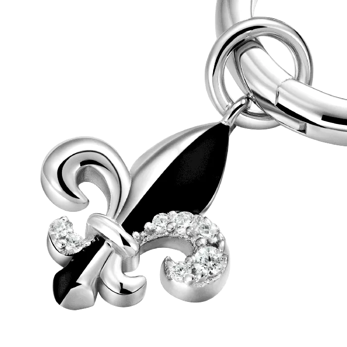 old Single Fleur de lis Dangly Earring Earrings