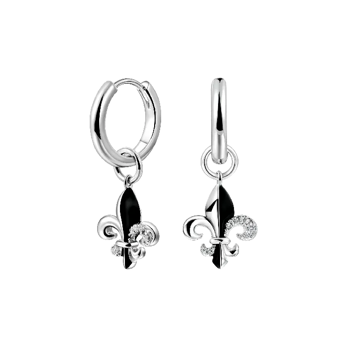 old Single Fleur de lis Dangly Earring Earrings