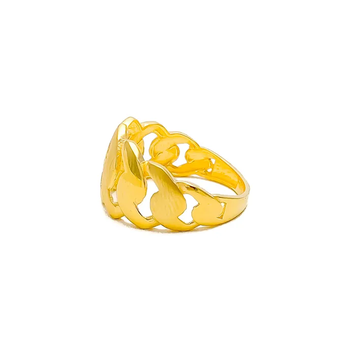 Palatial Graduating 22k Gold Plush Ring Andaaz Jewelers Rings