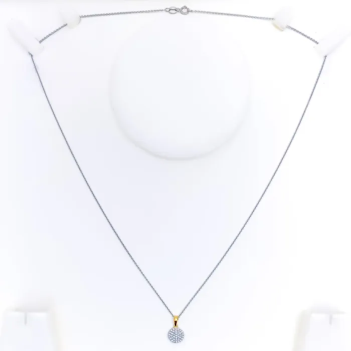PreStyled Sets Andaaz Jewelers Posh Round Diamond 18k Gold Pendant
