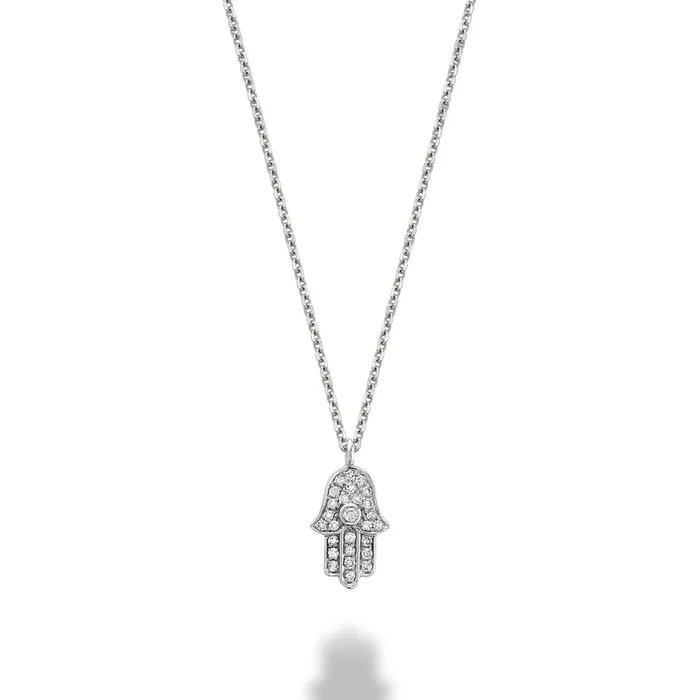 PreStyled Sets Classic Creations 14kt Gold Diamond Hamsa Pendant 09tw