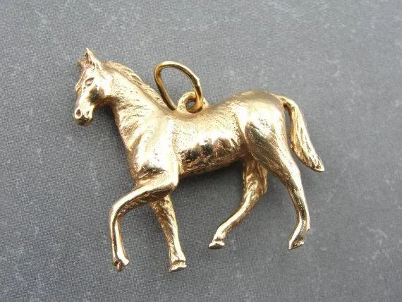 PreStyled Sets Detailed Solid Gold Colt or Foal Pendant Market Square Jewelers PreStyled Sets Detailed Solid Gold Colt or Foal Pendant Market Square Jewelers