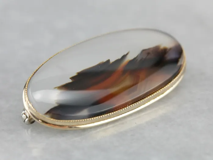 PreStyled Sets Montana Agate Gold Brooch Market Square Jewelers PreStyled Sets Montana Agate Gold Brooch Market Square Jewelers