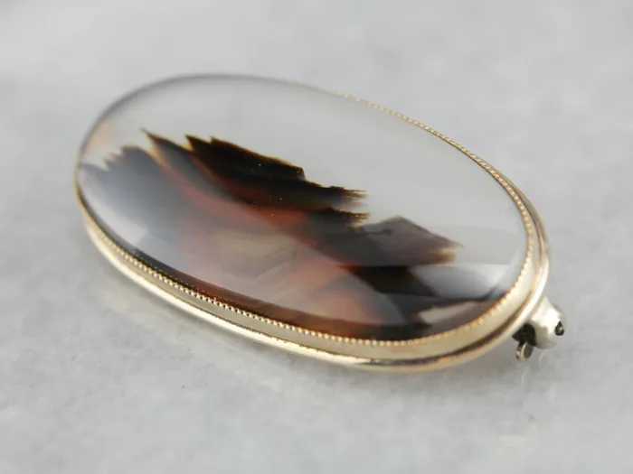 PreStyled Sets Montana Agate Gold Brooch Market Square Jewelers PreStyled Sets Montana Agate Gold Brooch Market Square Jewelers