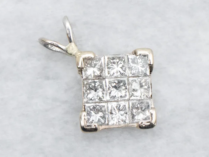 Princess Cut Diamond Pendant Market Square Jewelers Necklaces