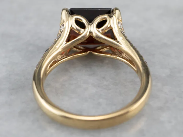Pyrope Garnet and Diamond 18K Gold Ring Market Square Jewelers Rings Pyrope Garnet and Diamond 18K Gold Ring Market Square Jewelers Rings