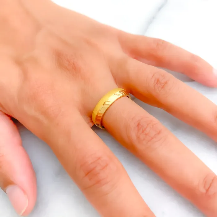 Radiant Eclectic 21k Gold Band Andaaz Jewelers Rings