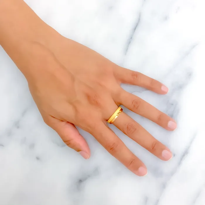 Radiant Eclectic 21k Gold Band Andaaz Jewelers Rings