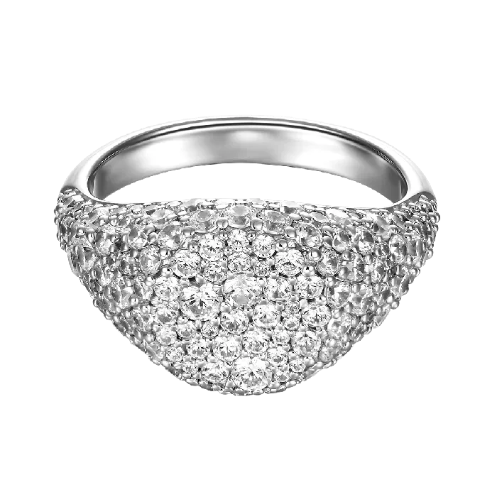 Rings aporro Womens Iced Seal Signet Ring