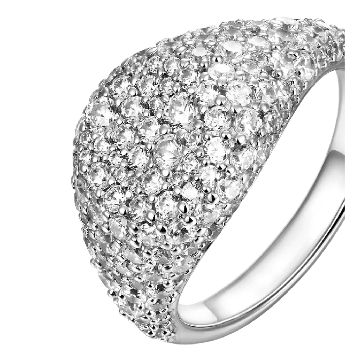 Rings aporro Womens Iced Seal Signet Ring