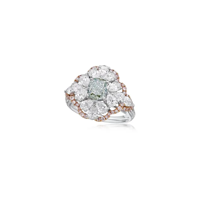 Rings CH Collection Fancy Color Flower Diamond Ring