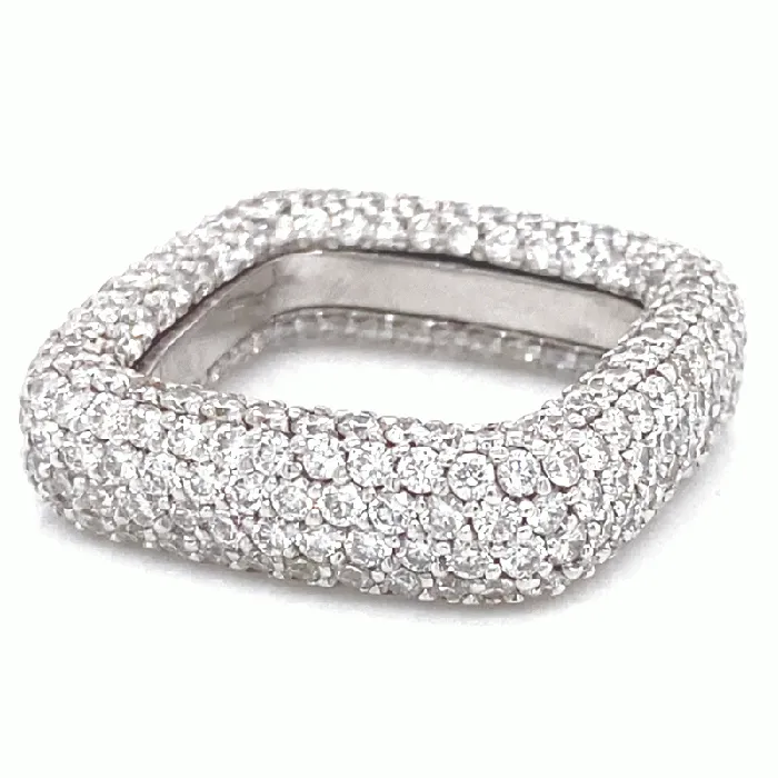 Rings Classic Creations 18kt White Gold Diamond Square Eternity Band