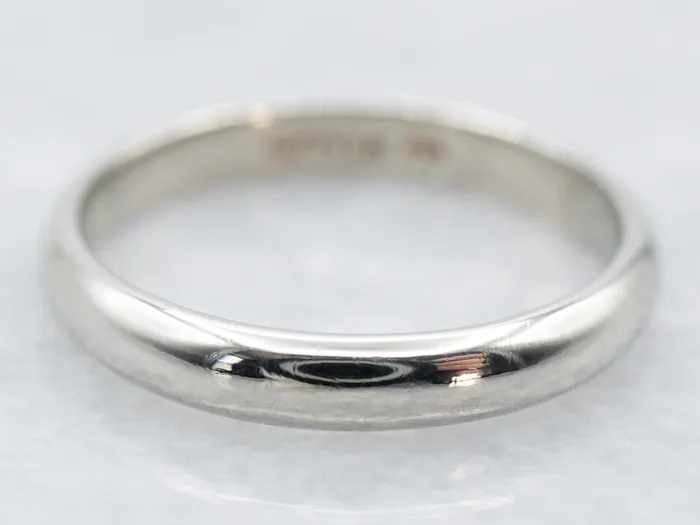 Rings Classic White Gold Wedding Band Market Square Jewelers
