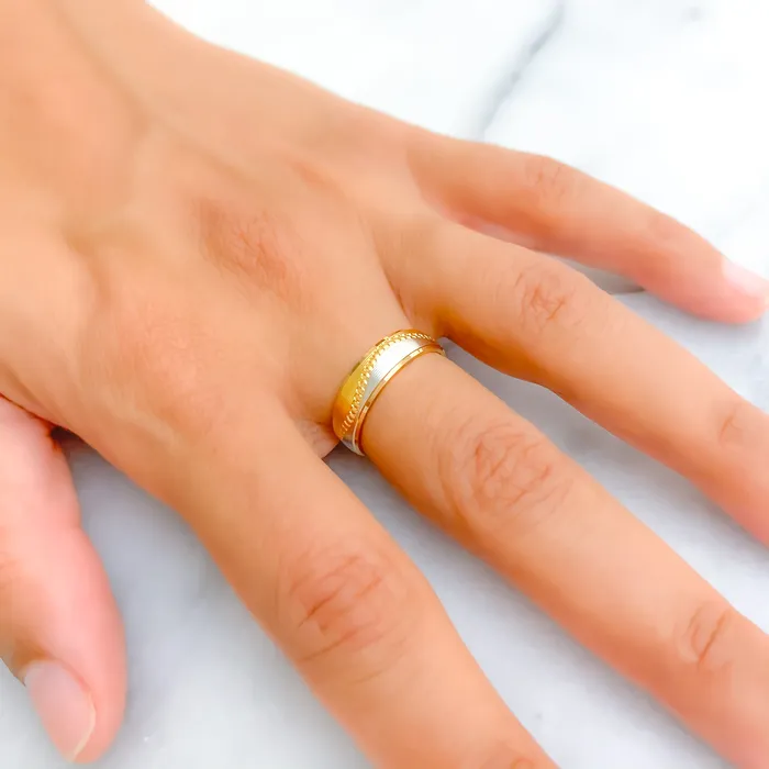 Rings Distinctive Priceless 21k Gold Band Andaaz Jewelers