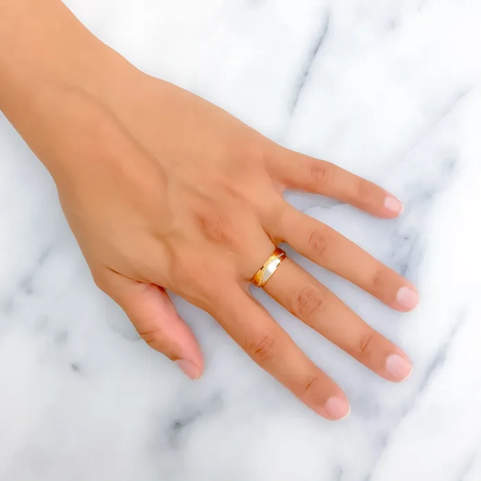 Rings Distinctive Priceless 21k Gold Band Andaaz Jewelers