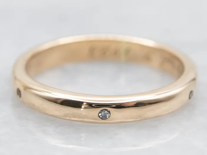 Rings Market Square Jewelers 1920s Etoile Diamond and Gold Band