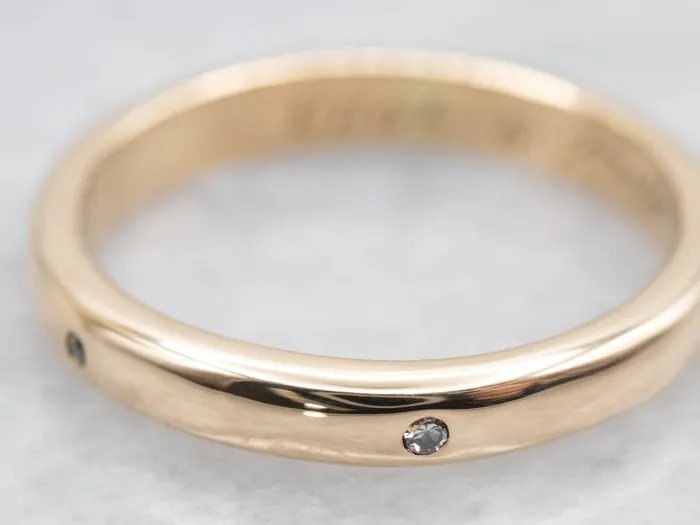 Rings Market Square Jewelers 1920s Etoile Diamond and Gold Band