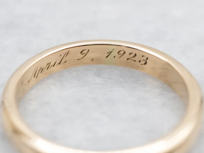 Rings Market Square Jewelers 1920s Etoile Diamond and Gold Band