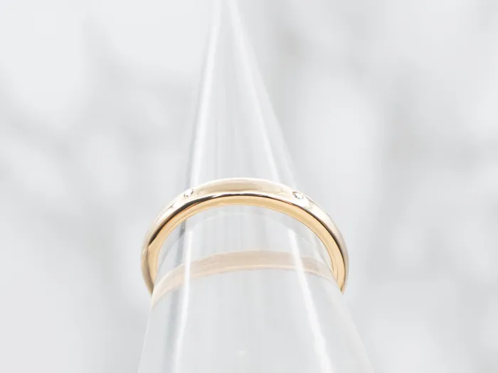 Rings Market Square Jewelers 1920s Etoile Diamond and Gold Band