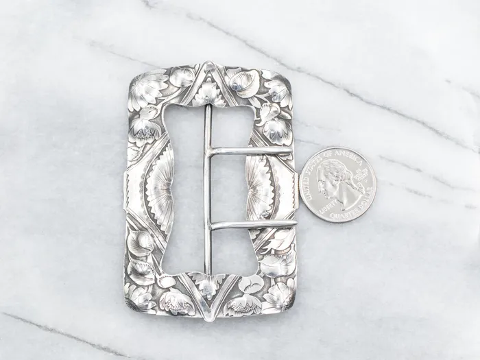 Rings Market Square Jewelers Antique Sterling Silver Floral Belt Buckle Rings Market Square Jewelers Antique Sterling Silver Floral Belt Buckle