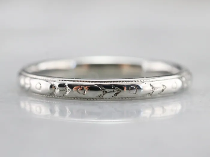 Rings Market Square Jewelers Art Deco Forget Me Not Band