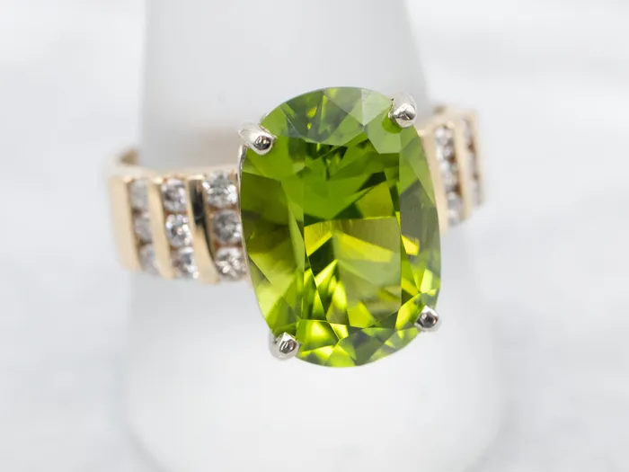 Rings Market Square Jewelers Bold Peridot and Diamond Cocktail Ring Rings Market Square Jewelers Bold Peridot and Diamond Cocktail Ring
