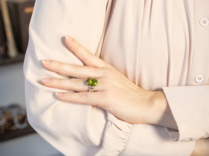 Rings Market Square Jewelers Bold Peridot and Diamond Cocktail Ring Rings Market Square Jewelers Bold Peridot and Diamond Cocktail Ring