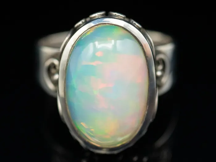 Rings Market Square Jewelers Exceptional Ethiopian Opal and Sterling Silver Ring