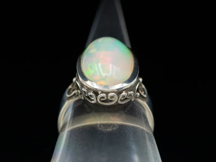 Rings Market Square Jewelers Exceptional Ethiopian Opal and Sterling Silver Ring