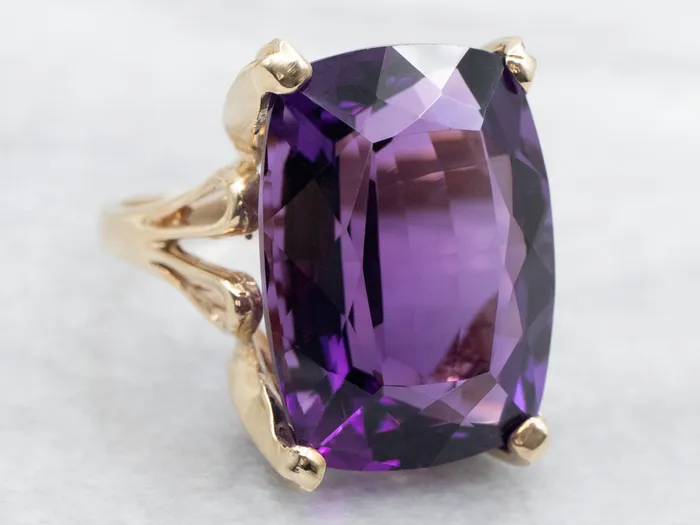 Rings Market Square Jewelers Gold Amethyst Statement Ring