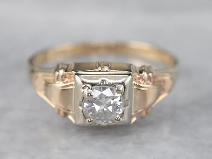 Rings Market Square Jewelers Illusion Head Diamond Solitaire Ring