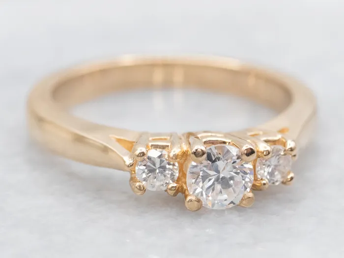Rings Market Square Jewelers Modern Three Stone Diamond Engagement Ring