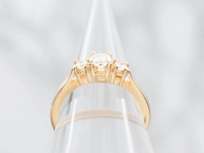 Rings Market Square Jewelers Modern Three Stone Diamond Engagement Ring