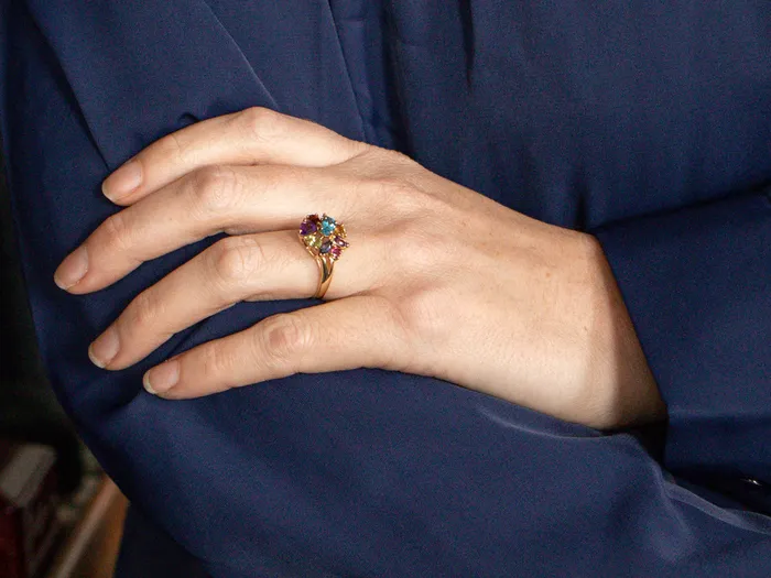 Rings Market Square Jewelers Multi Gem Rainbow Cluster Ring