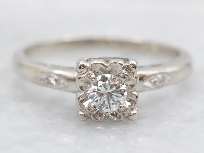 Rings Market Square Jewelers Retro Era Diamond Engagement Ring