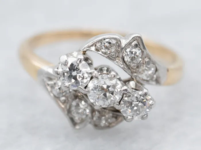 Rings Market Square Jewelers Retro Era Old Mine Cut Diamond Cocktail Ring Rings Market Square Jewelers Retro Era Old Mine Cut Diamond Cocktail Ring