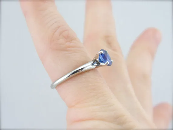 Rings Market Square Jewelers Tapered Platinum Sapphire Solitaire Ring Rings Market Square Jewelers Tapered Platinum Sapphire Solitaire Ring