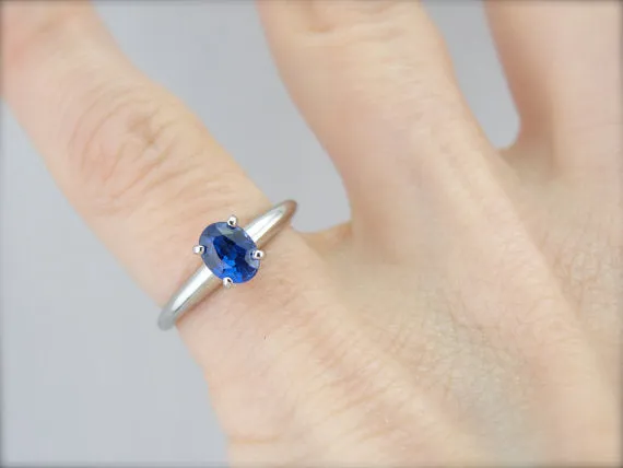 Rings Market Square Jewelers Tapered Platinum Sapphire Solitaire Ring Rings Market Square Jewelers Tapered Platinum Sapphire Solitaire Ring