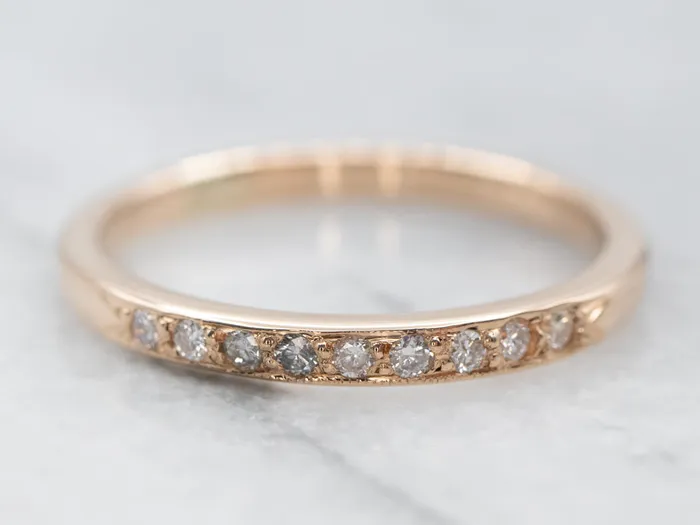 Rings Market Square Jewelers Thin Yellow Gold Diamond Band