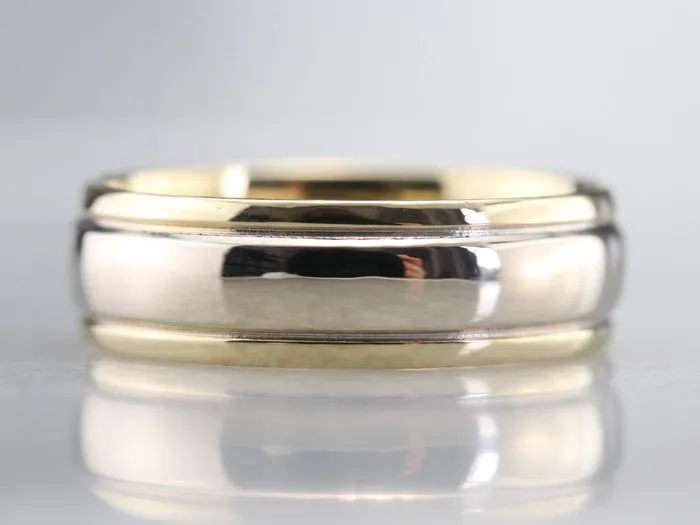 Rings Market Square Jewelers Two Toned Gold Wedding Band