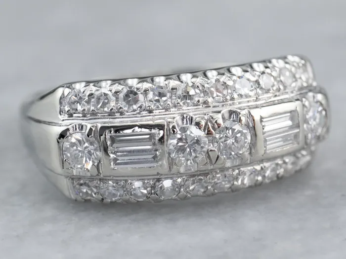 Rings Market Square Jewelers White Gold Diamond Anniversary Band