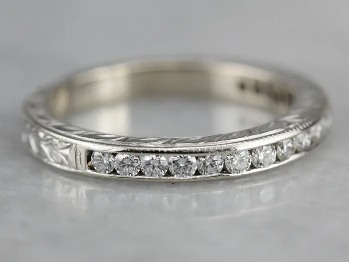 Rings Market Square Jewelers White Gold Etched Diamond Band Rings Market Square Jewelers White Gold Etched Diamond Band