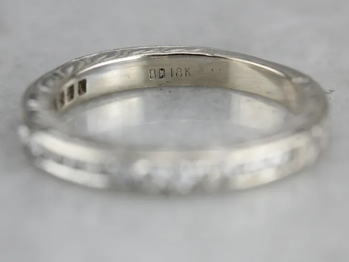 Rings Market Square Jewelers White Gold Etched Diamond Band Rings Market Square Jewelers White Gold Etched Diamond Band